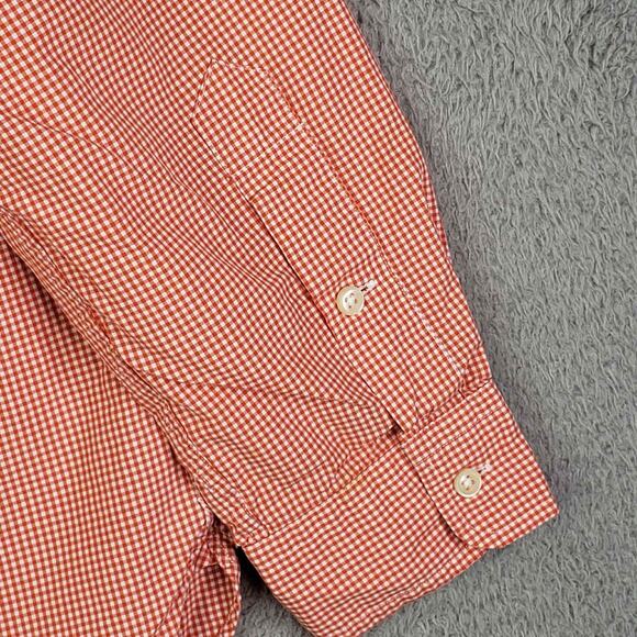Polo Ralph Lauren Oxford Shirt Mens Size Large Button Down Orange Gingham - Picture 6 of 10